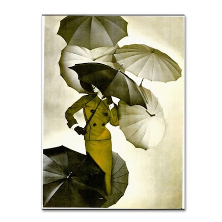 Vintage Apple Collection 'Umbrella' Canvas Art,18x24